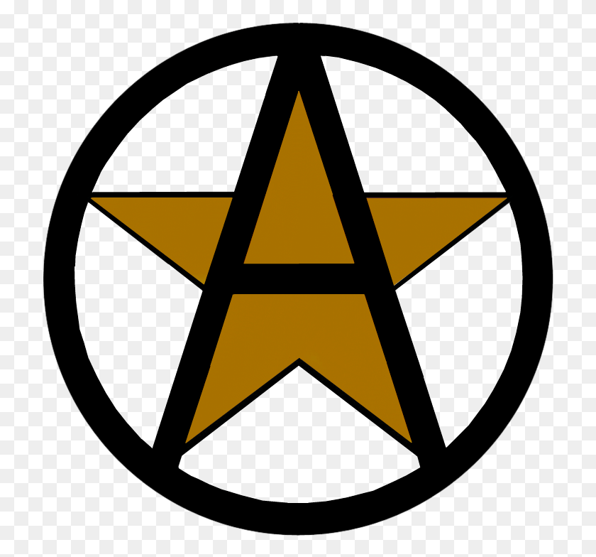 722x724 File Anarchyemblem, Star Symbol, Symbol, Label HD PNG Download