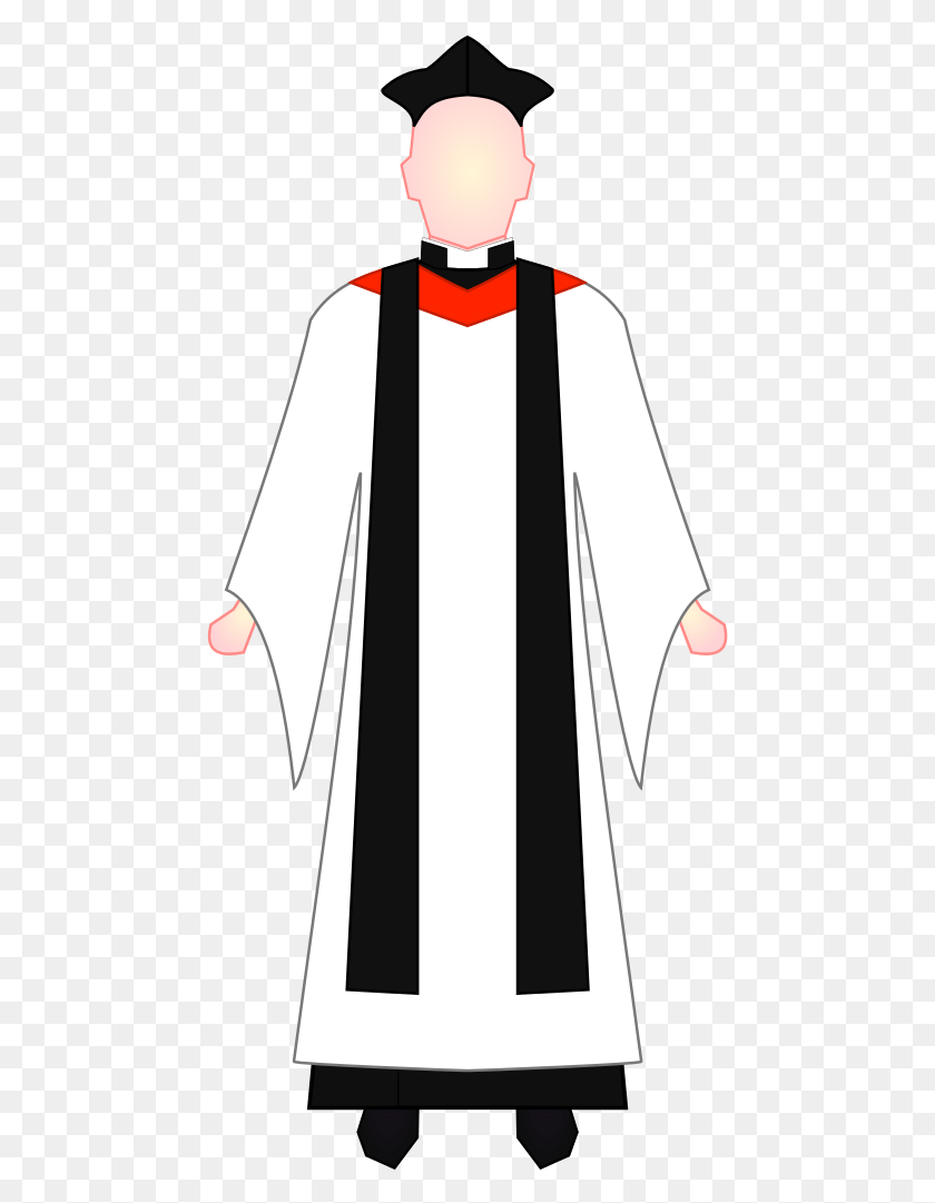 469x1021 File Anglican Priest Choir Dress Svg Anglican Choir Dress Canon, Clothing, Apparel, Fashion HD PNG Download