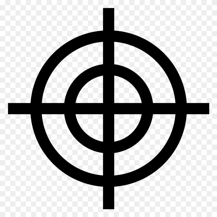 839x839 File Antu Crosshairs Svg Game Online Icon, Gray, World Of Warcraft HD PNG Download
