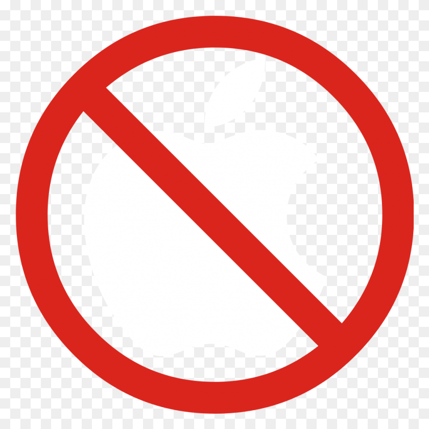 1018x1019 File Apple Inc Prohibited White Svg Circle With Line Through, Symbol, Sign, Road Sign HD PNG Download