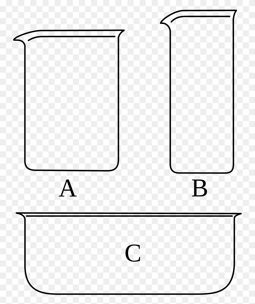 755x944 File Beakers Diagrams Svg Low Form Beaker, Gray, World Of Warcraft HD PNG Download