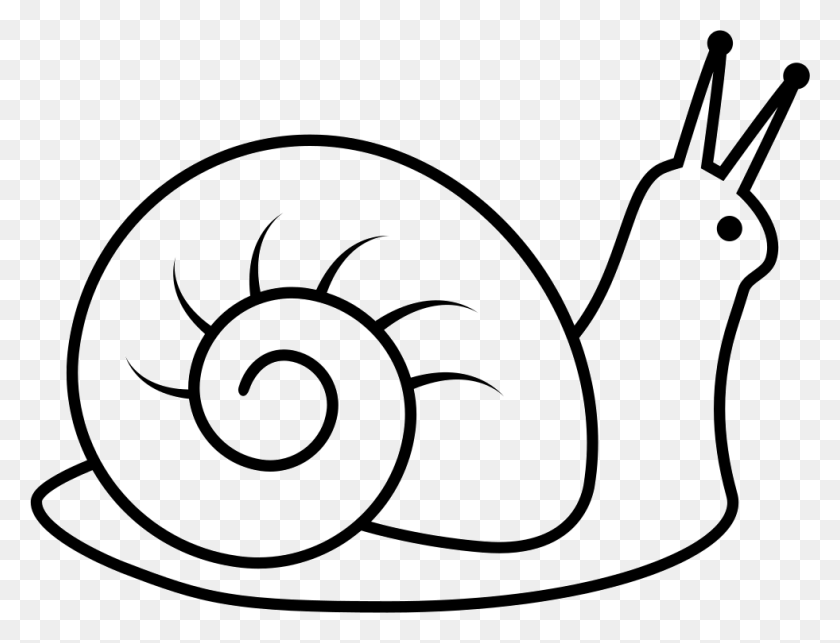 981x734 File Black And White Snail Clipart, Invertebrate, Animal, Spiral HD PNG Download