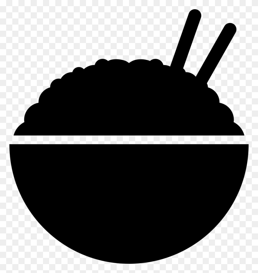 922x980 File Bowl Of Rice Silhouette, Food, Smoke HD PNG Download