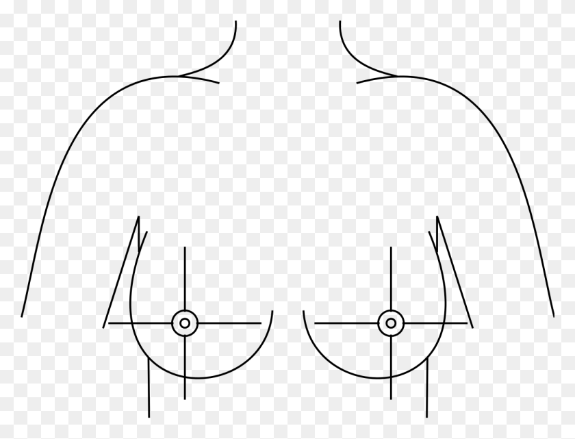 1280x955 File Breast Quadrants Svg Breast Diagram Black And White, Gray, World Of Warcraft HD PNG Download