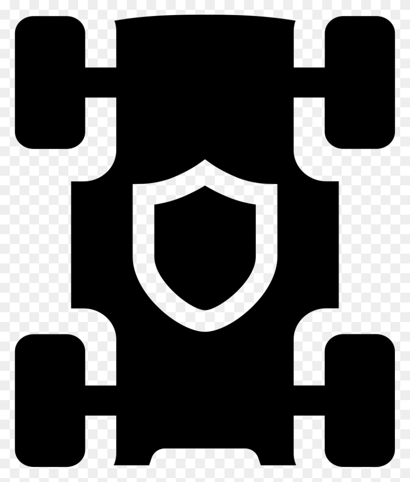 824x981 File Chassis Icon, Armor, Stencil, Shield HD PNG Download