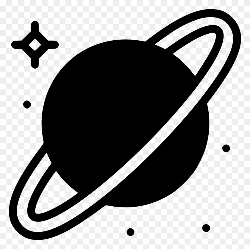 980x974 File Clip Art Saturn, Astronomy, Stencil HD PNG Download