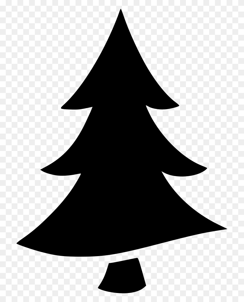 728x980 File Clipart Pine Tree Silhouette, Stencil, Star Symbol HD PNG Download