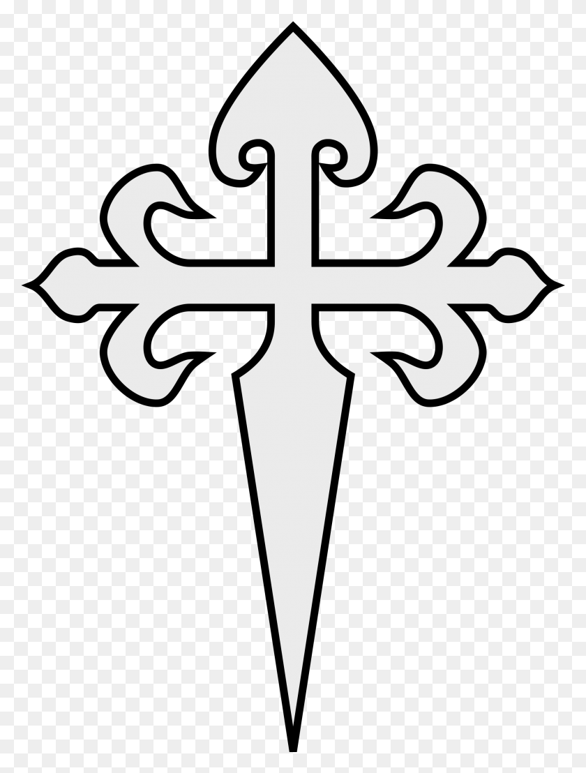 1957x2631 File Coa Illustration Cross Of Santiago Stencil, Symbol, Emblem, Logo HD PNG Download
