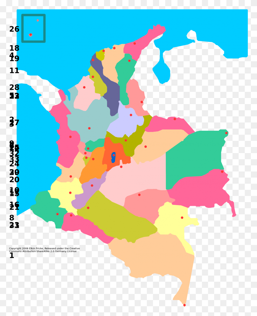 1946x2426 File Colombia Departamentos Religious Regions In Colombia, Plot, Map, Diagram HD PNG Download