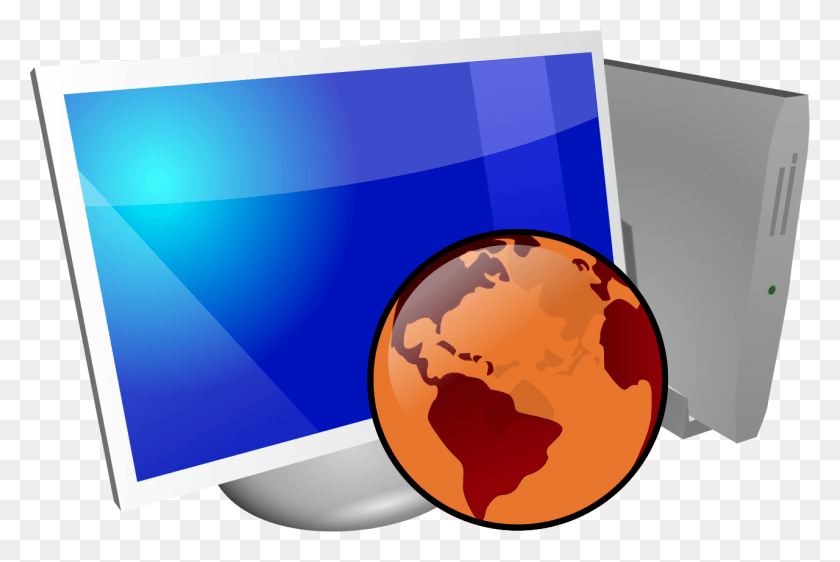 1280x825 File Computer Globe Svg Computer And Globe, Outer Space, Astronomy, Universe HD PNG Download