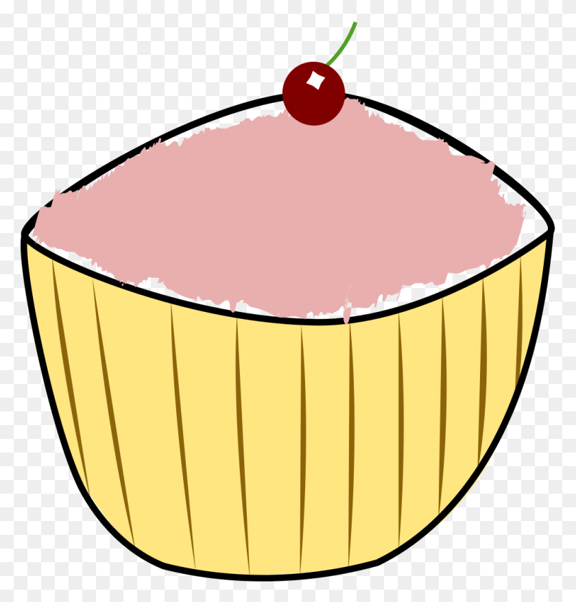 1000x1049 File Cupcake Svg, Cream, Cake, Dessert HD PNG Download