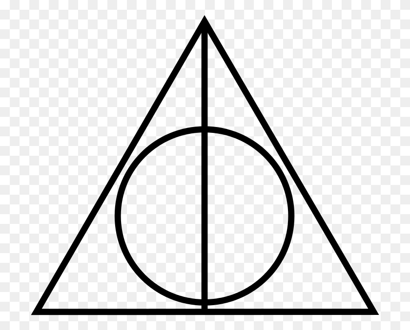 715x618 File Deathlyhallows Svg Panic At The Disco Triangle, Gray, World Of Warcraft HD PNG Download