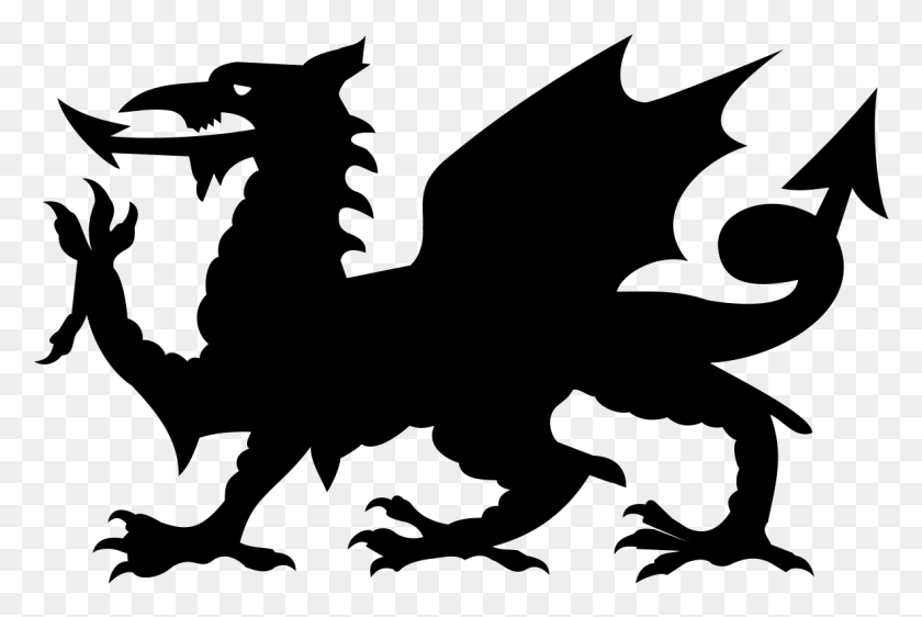1184x763 File Draig Svg Welsh Flag Black And White, Outdoors, Nature, Astronomy HD PNG Download