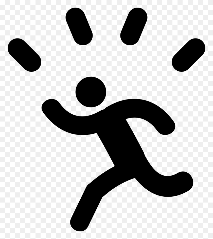 864x980 File Draw A Person Running, Stencil, Hammer, Tool HD PNG Download