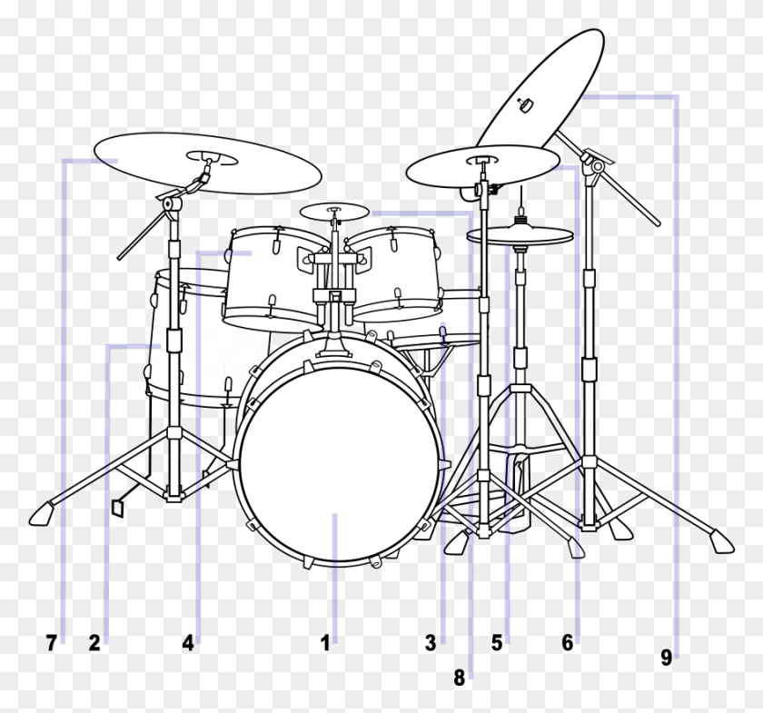 876x815 File Drums Schematic Svg, Drum, Percussion, Musical Instrument HD PNG Download