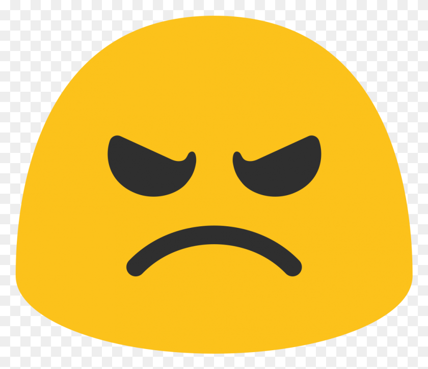 1022x871 File Emoji U1f620 Svg Angry Emoji Google, Pac Man HD PNG Download