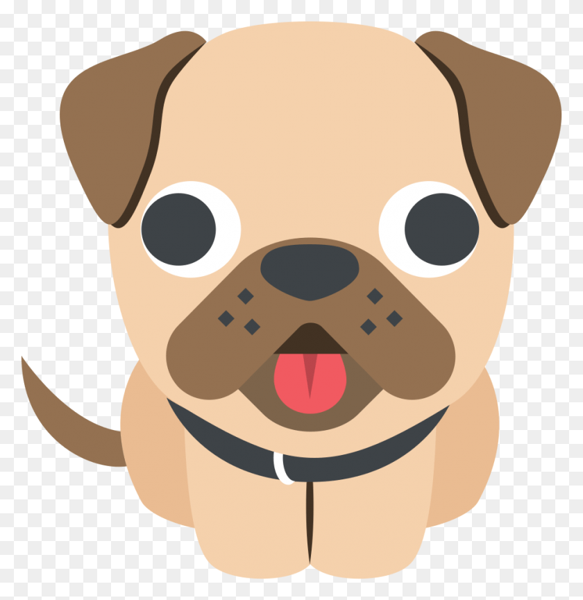 931x962 File Emojione 1f415 Svg Dog Heart Eyes Emoji, Snout, Canine, Mammal HD PNG Download