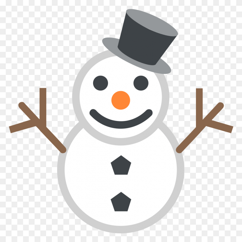 961x962 File Emojione 26c4 Svg Snowman Black And White Emoji, Nature, Outdoors, Winter HD PNG Download