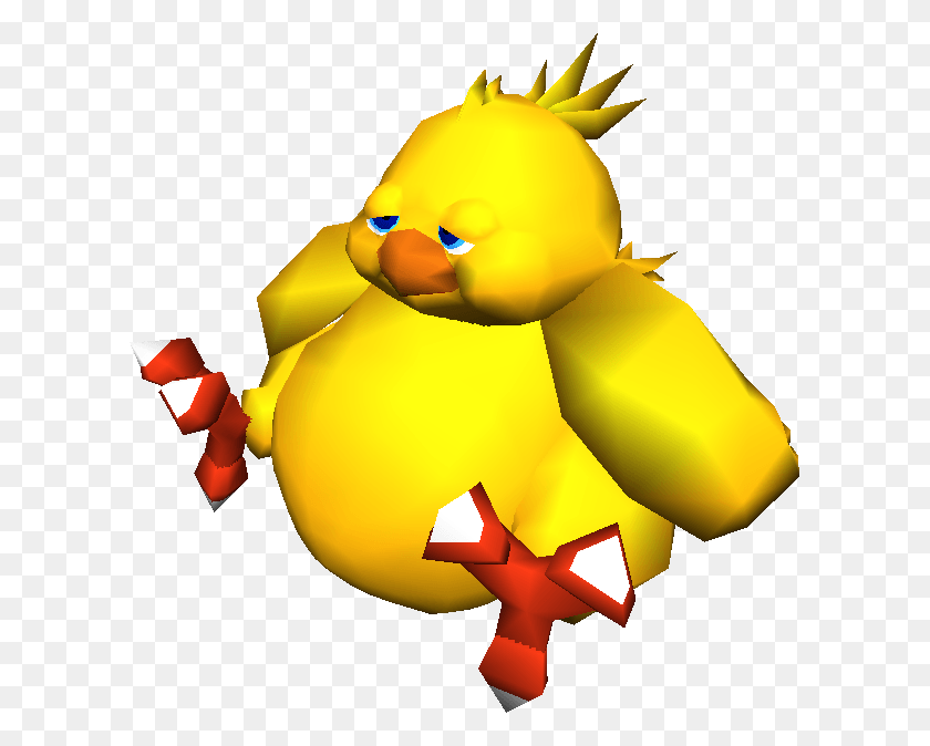 605x614 Descargar Pngfinchocobo Ffvii Fat Chocobo Final Fantasy Vii, Toy, Animal, Bird Hd Png