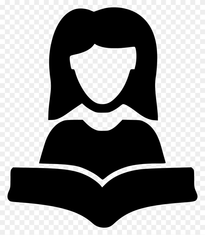 848x980 File Female Student Icon, Stencil, Label, Text HD PNG Download