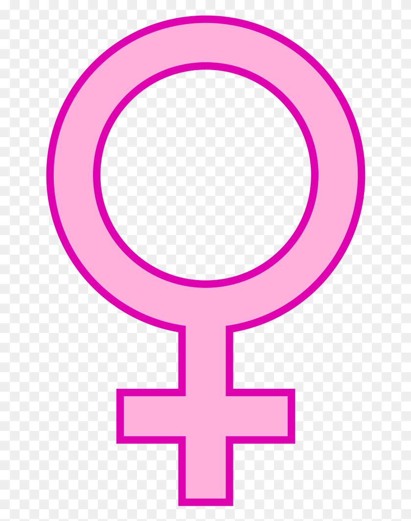 654x1004 File Femalepink Svg Pink Female Symbol, Symbol, Cross, Text HD PNG Download