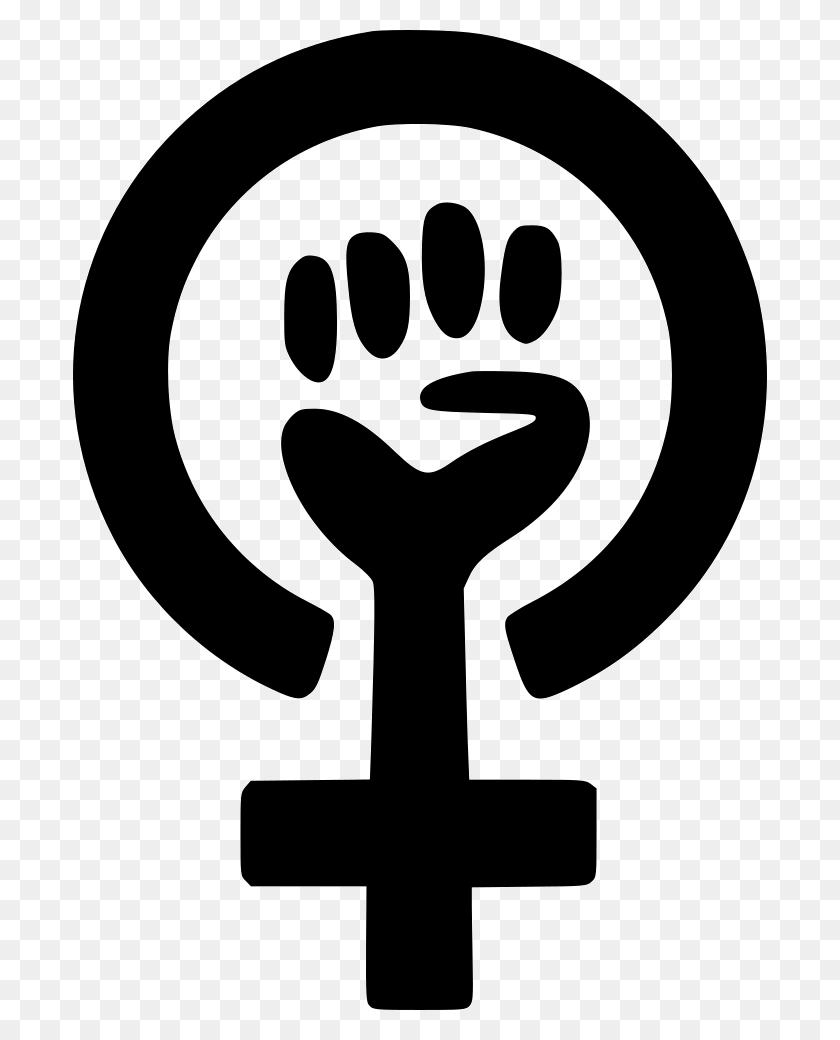 696x980 File Feminism Symbol, Stencil, Hand, Cross HD PNG Download