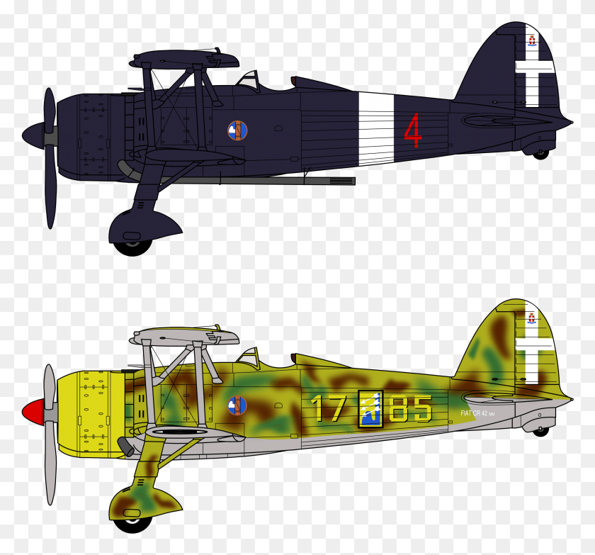 2467x2289 File Fiat C R 42 Falco Profiles Fiat Cr, Aircraft, Vehicle, Transportation HD PNG Download