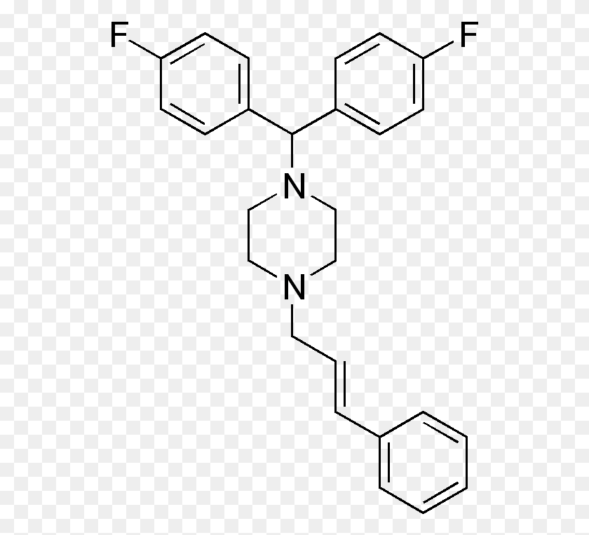 524x703 File Flunarizine Chemical Structure Of Cyclizine, Flare, Light, Adventure HD PNG Download
