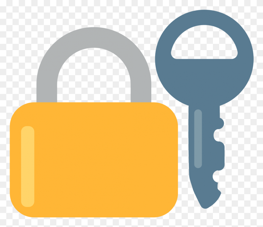 1009x861 File Fxemoji U1f510 Svg Emoji Lock With Key, Security HD PNG Download