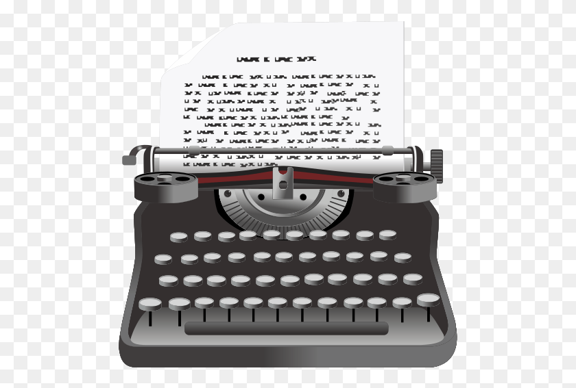 495x507 File Grey Typewriter Svg Typewriter With Paper Clip Art, Cooktop, Indoors, Word HD PNG Download