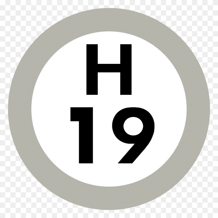 1000x1000 File H 19 Circle, Number, Symbol, Text HD PNG Download