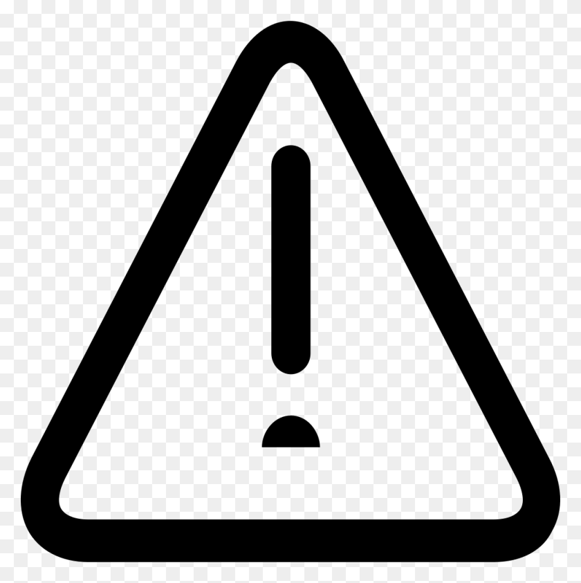980x984 File Hazard Sign Black And White, Symbol, Triangle, Road Sign HD PNG Download