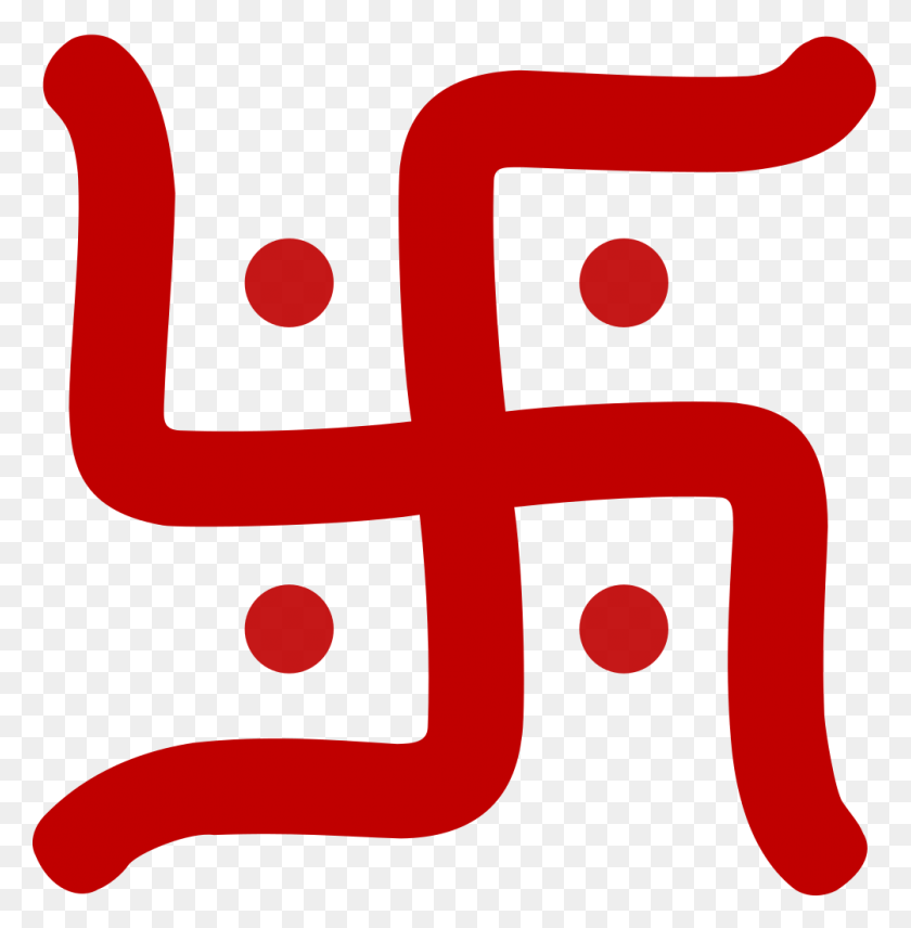 1003x1024 Файл Hinduswastika Svg Индуистская Свастика, Текст, Число, Символ Hd Png Скачать