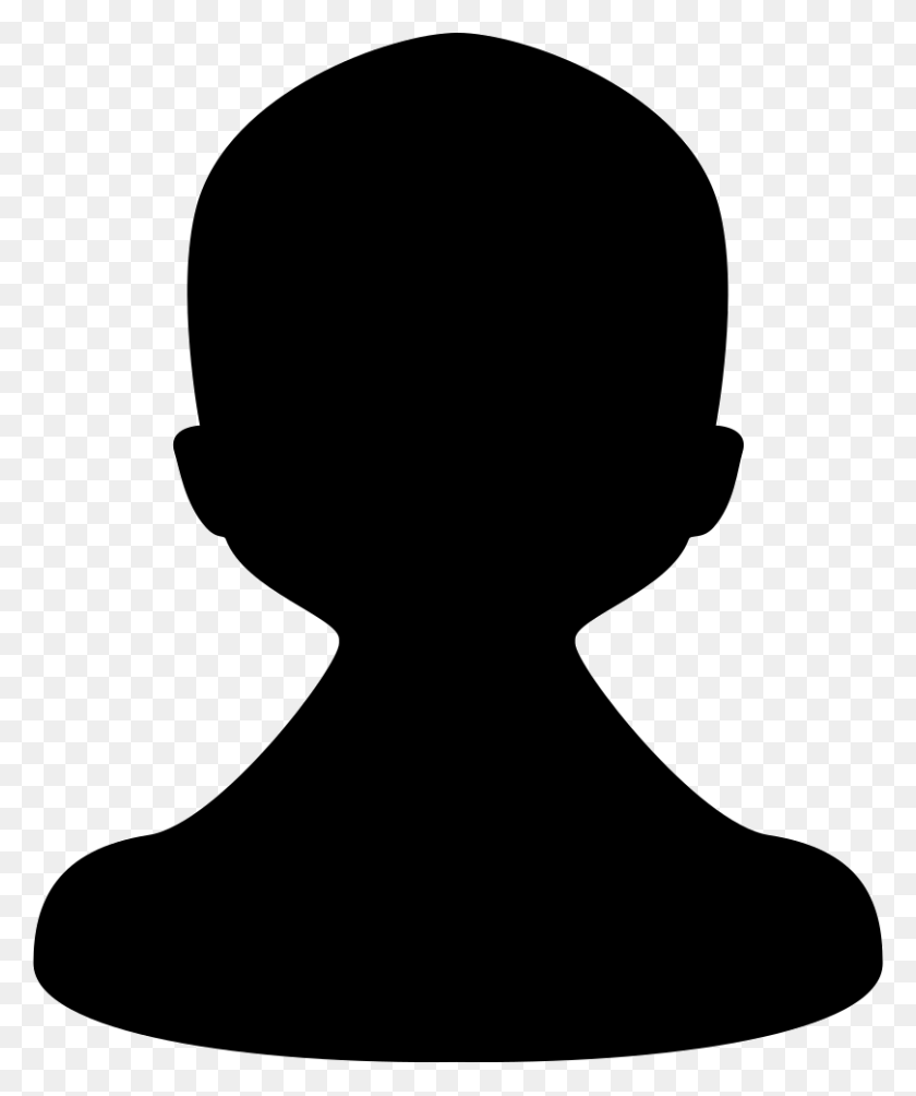 810x981 File Kid Head Silhouette, Person, Human HD PNG Download