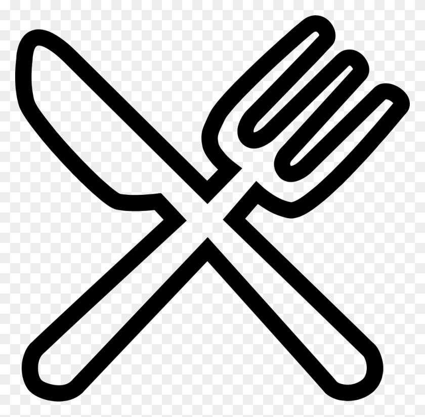 980x960 File Knife And Fork Icon Free, Cutlery, Symbol, Stencil HD PNG Download