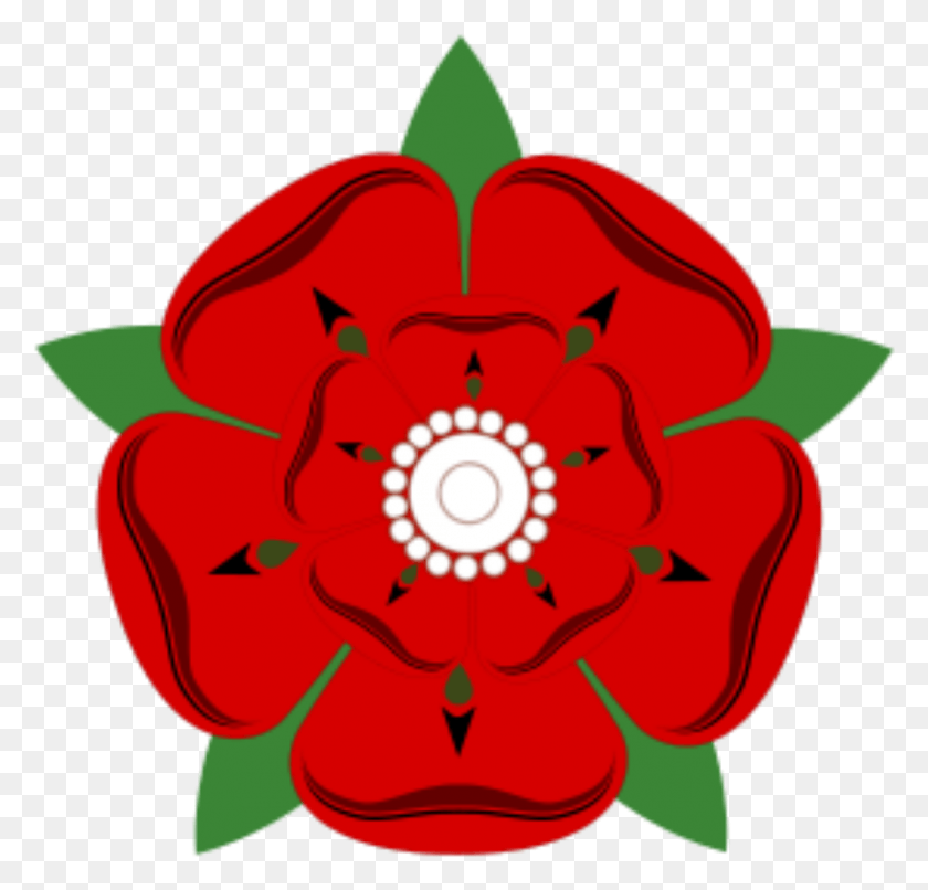 1058x1012 File Lancashire Flag Svg War Of The Roses Red Rose, Pattern, Ornament, Graphics HD PNG Download