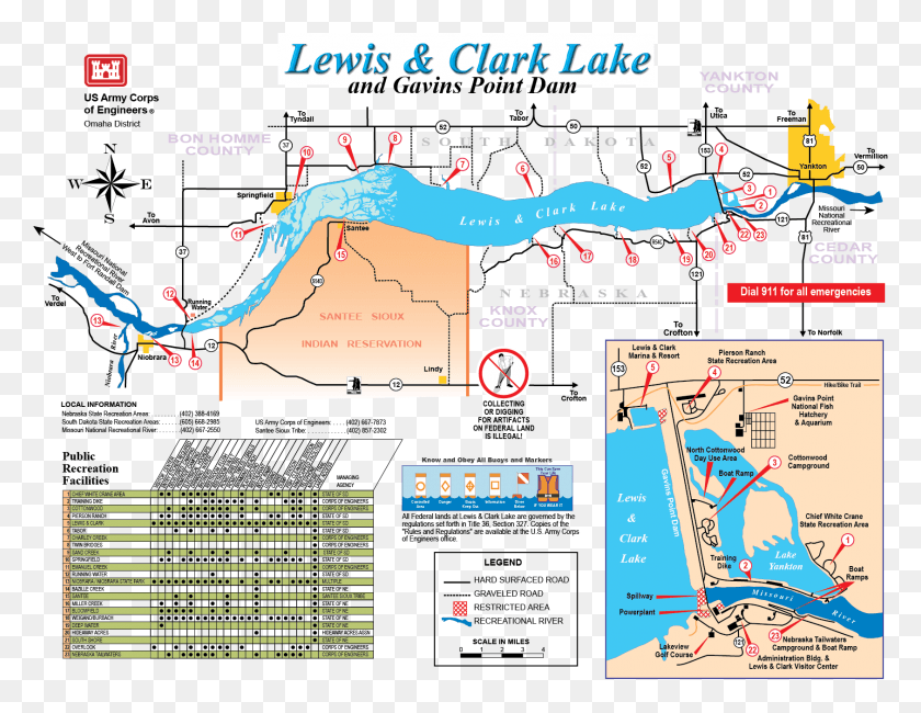 1686x1277 Файл Карта Lewisclarklakemap Озеро Льюис И Кларк Вдоль Реки Миссури В, Растительность, Растение, Участок Hd Png Скачать