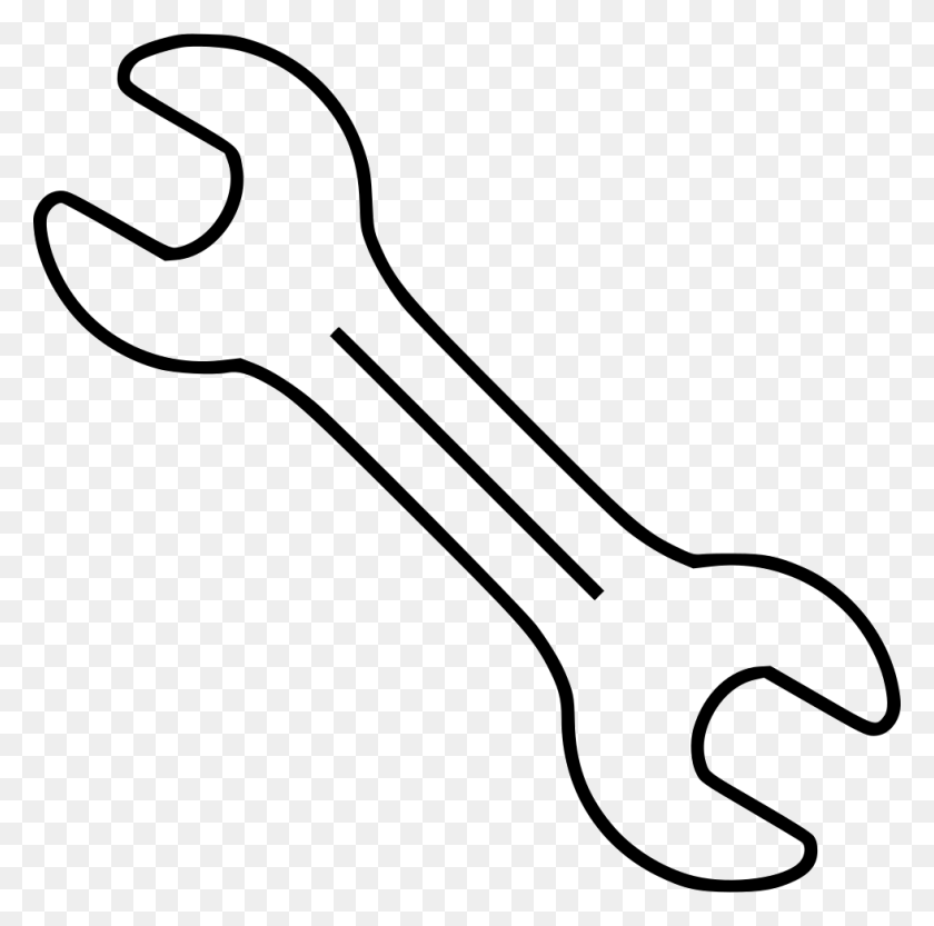 980x972 File Line Art, Wrench, Shovel, Tool HD PNG Download