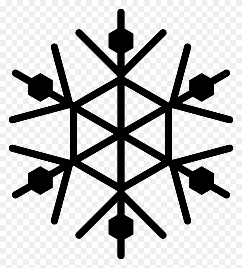 878x980 File Line Snowflake, Cross, Symbol, Pattern HD PNG Download