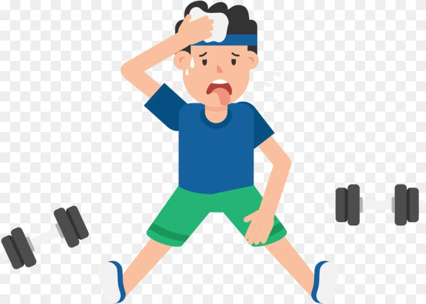 File Man Tired After Workout Cartoon, Baby, Person, Face, Head PNG