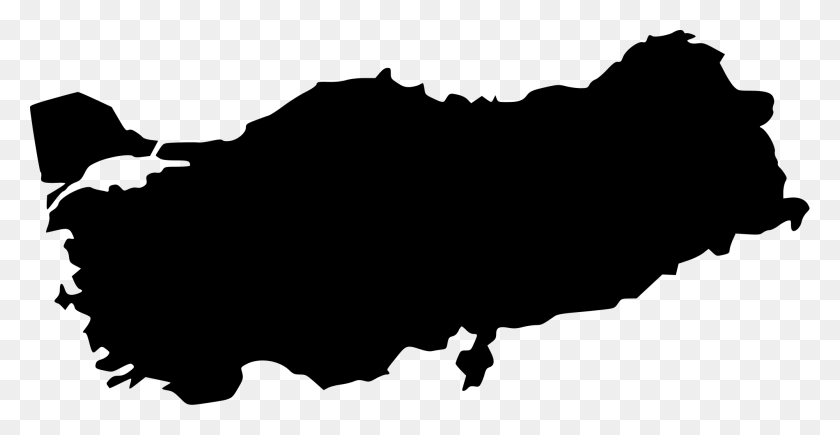 2000x964 File Map Of Map Of Turkey Vector, Gray, World Of Warcraft HD PNG Download