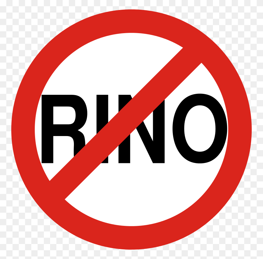 768x768 File No Rino Svg No Riba, Symbol, Road Sign, Sign HD PNG Download
