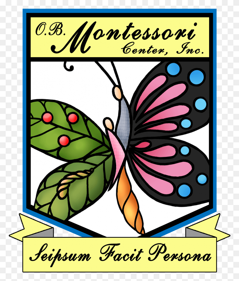 1445x1718 File Obmc Logo2011 Ob Montessori Logo, Graphics, Floral Design HD PNG Download