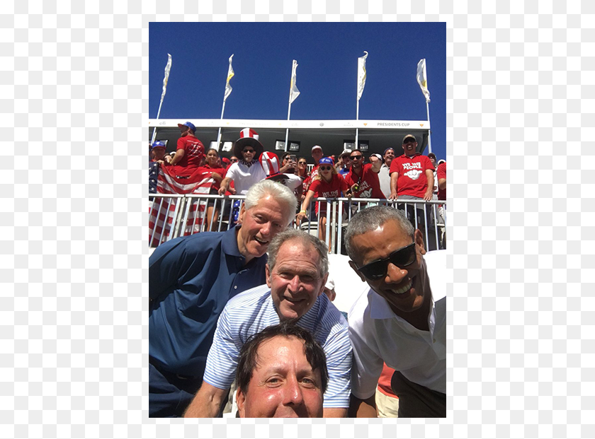 421x561 Png Файл Phil Mickelson Selfie W Presidents, Человек, Солнцезащитные Очки, Аксессуары Hd Png Скачать