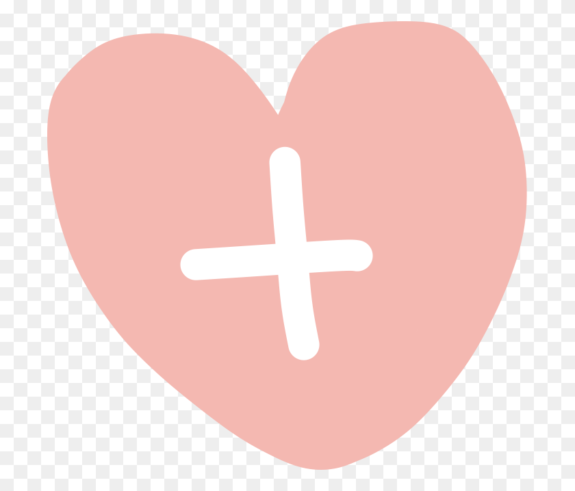 703x658 File Pinkheart Cross, Heart, Symbol, Face Descargar Hd Png