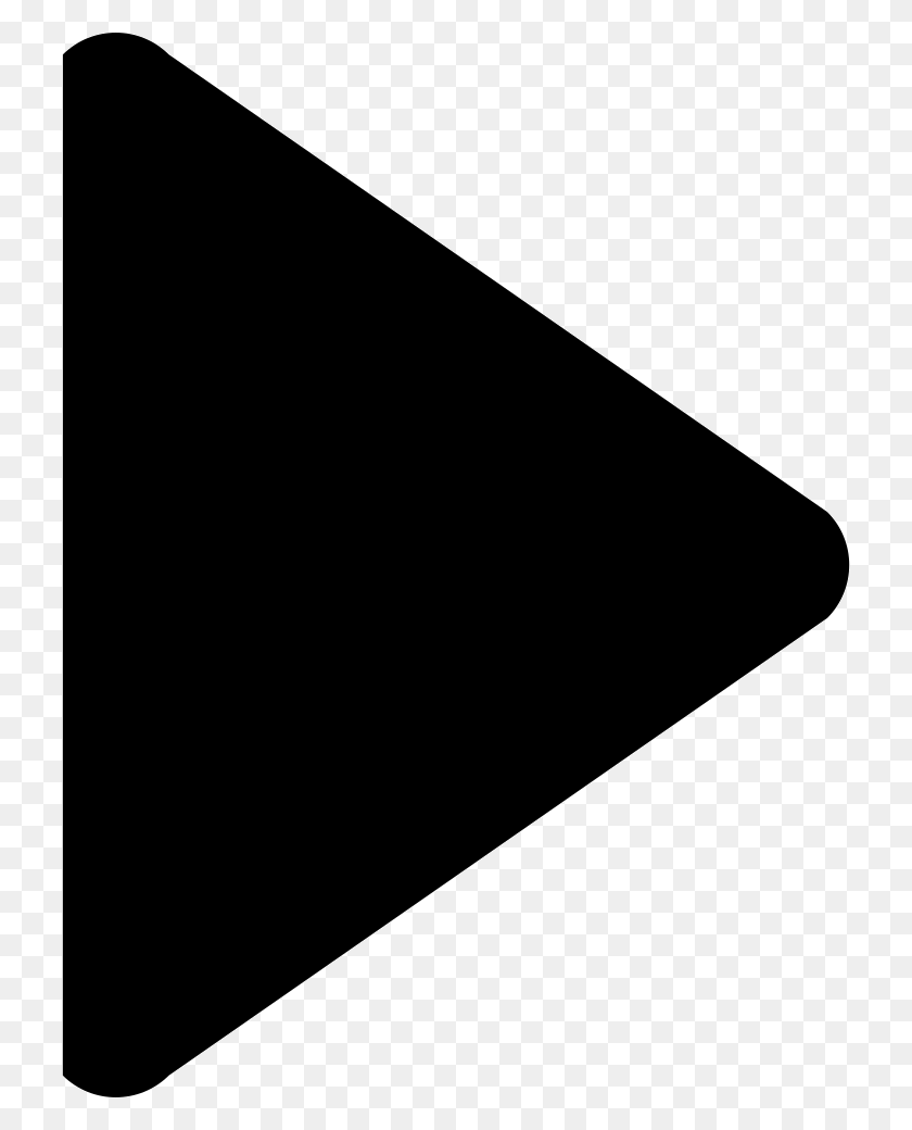 726x980 File Play Button Black, Triangle HD PNG Download