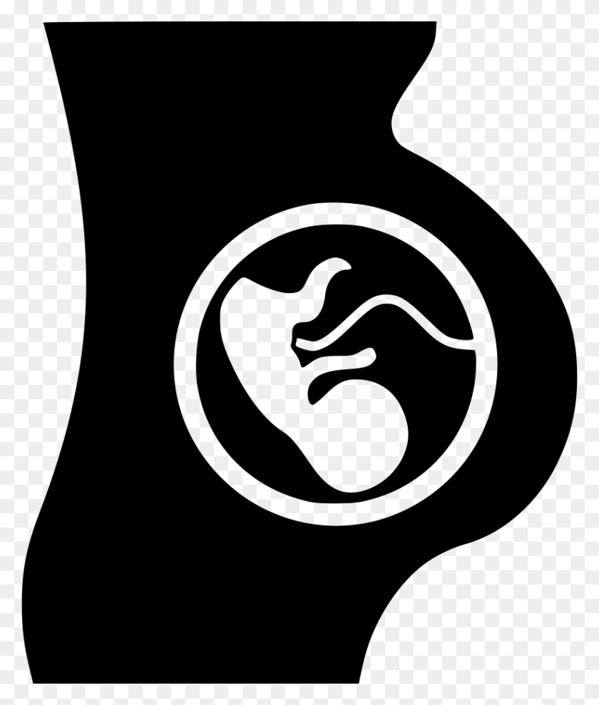 822x980 File Pregnancy Icon, Stencil, Symbol, Hand HD PNG Download