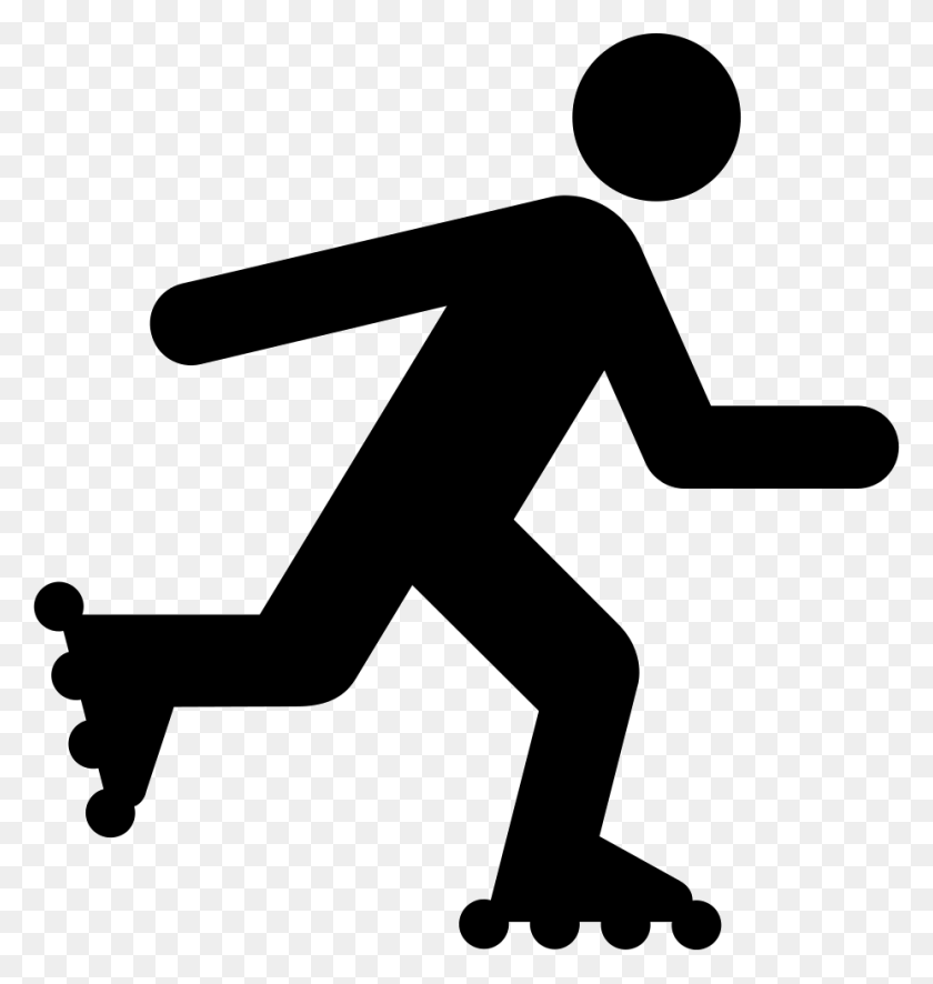 926x981 File Roller Skates Clipart, Symbol, Person, Human HD PNG Download