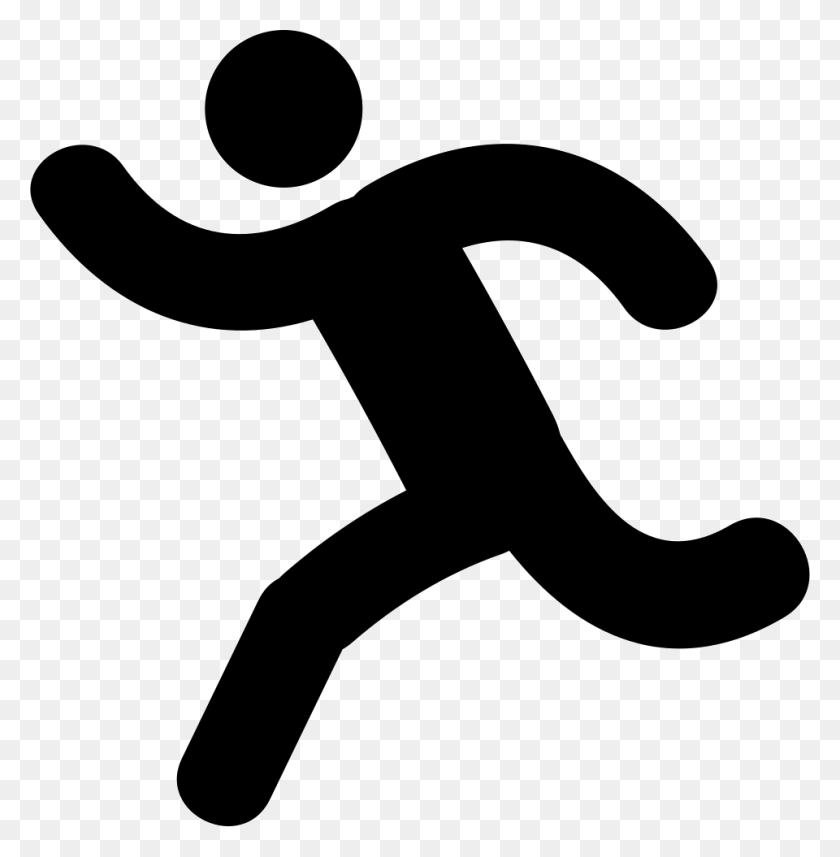 960x981 File Running Person Icon, Hammer, Tool, Stencil HD PNG Download
