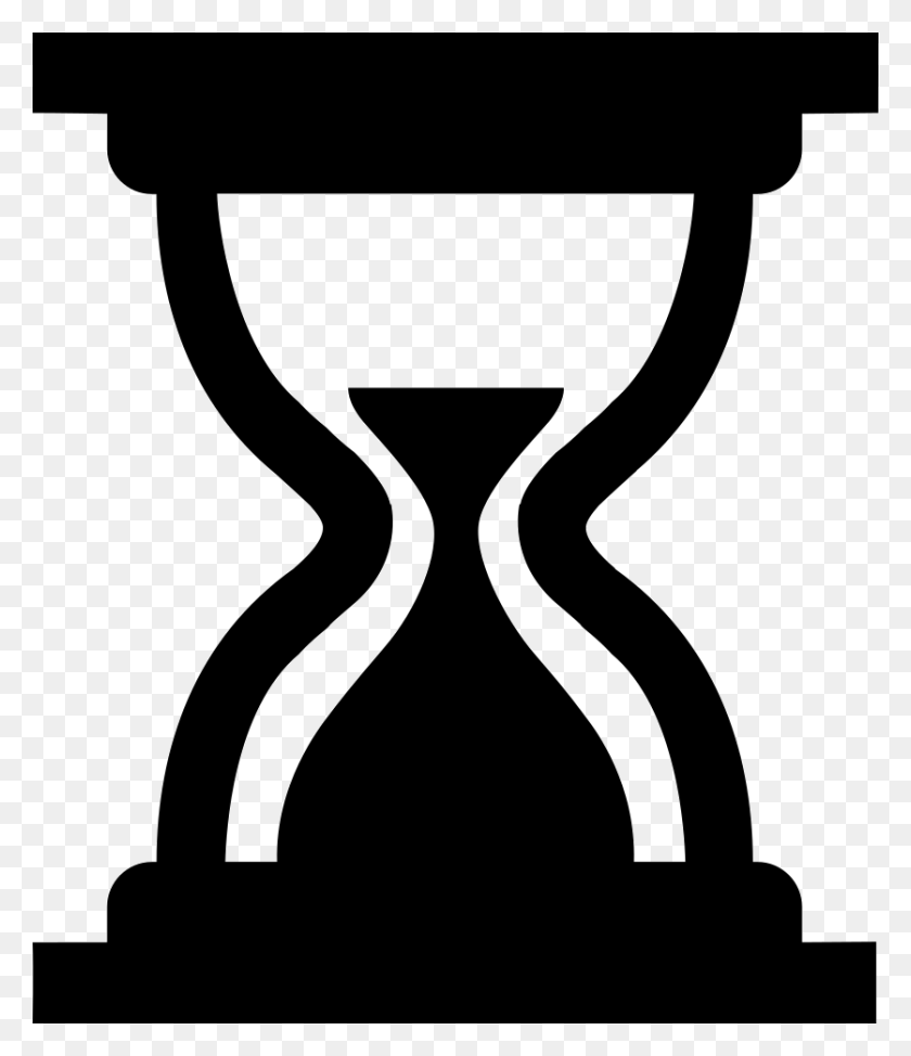 836x980 File Sand Timer Icon, Bow, Hourglass, Stencil HD PNG Download